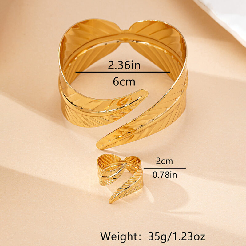Women's Alloy Personality Geometry Open Bracelet - Image 6