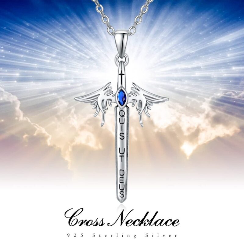 Sterling Silver St Michael Necklace Virgin Mary Necklace Amulet Necklace Catholic Pend - Image 3