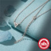 S925 Sterling Silver Personalized Triangle Diamond Short Necklace For Ladies Necklace - Image 7