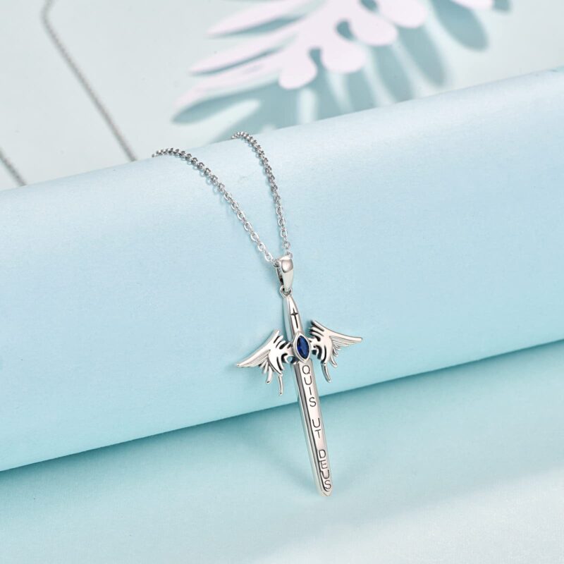 Sterling Silver St Michael Necklace Virgin Mary Necklace Amulet Necklace Catholic Pend - Image 5