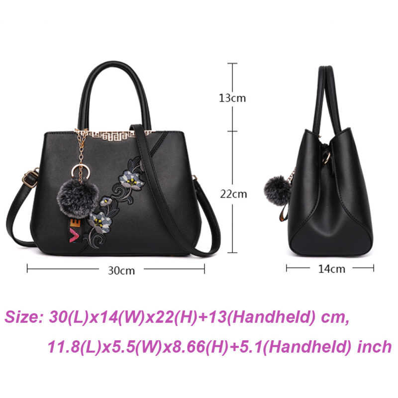 Handbags Fashionable Women's Handbags For Ladies Flower Pattern Crossbody Bags Splicing Color Shoulder Bags - Image 8